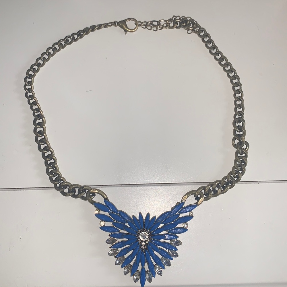 Blue chunky necklace